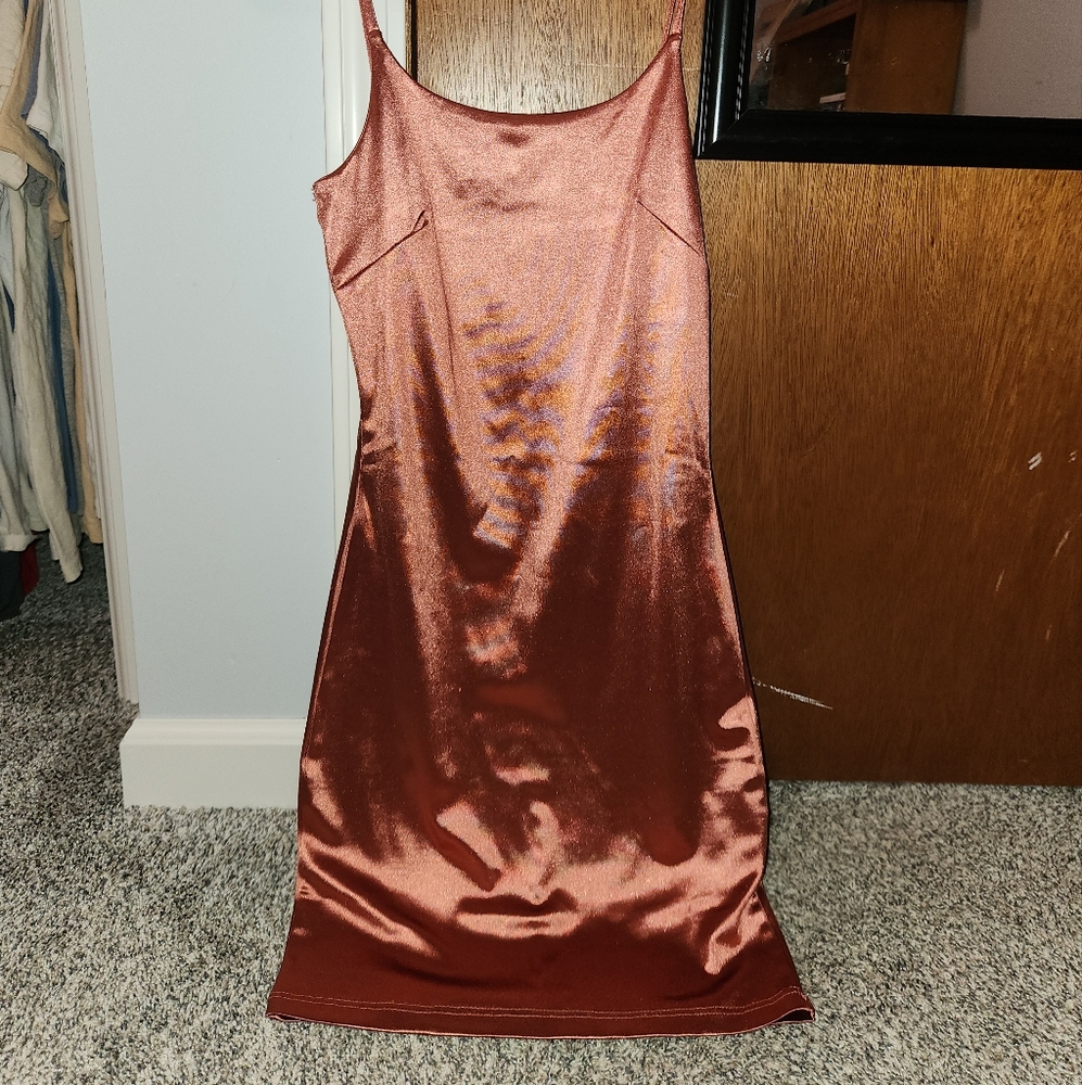Rosegold Satin Dress